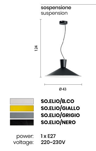 ONDALUCE SOSPENSIONE ELIO NERO - immagine 2